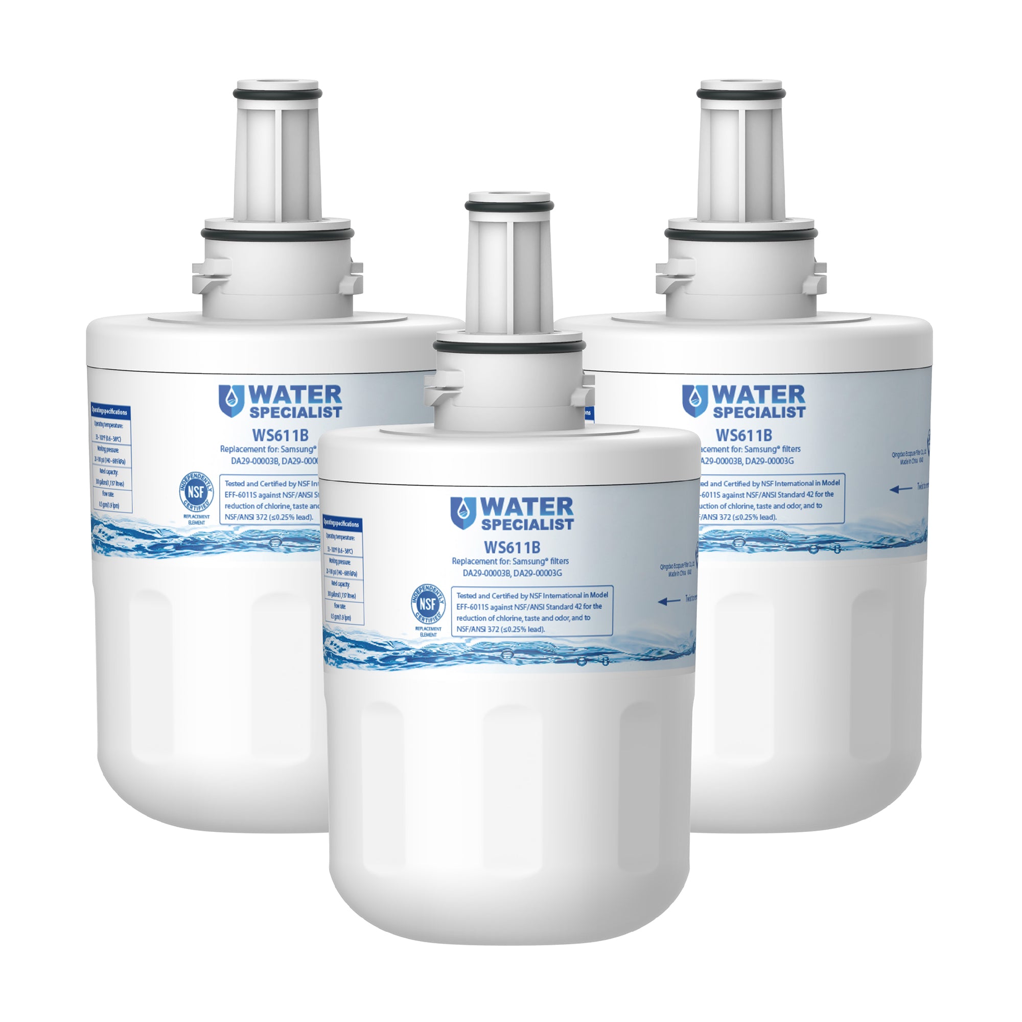 GetUSCart- AQUACREST DA29-00003G Refrigerator Water Filter, Replacement for  Samsung DA29-00003G, DA29-00003B, DA29-00003A, Aqua-Pure Plus, HAFCU1